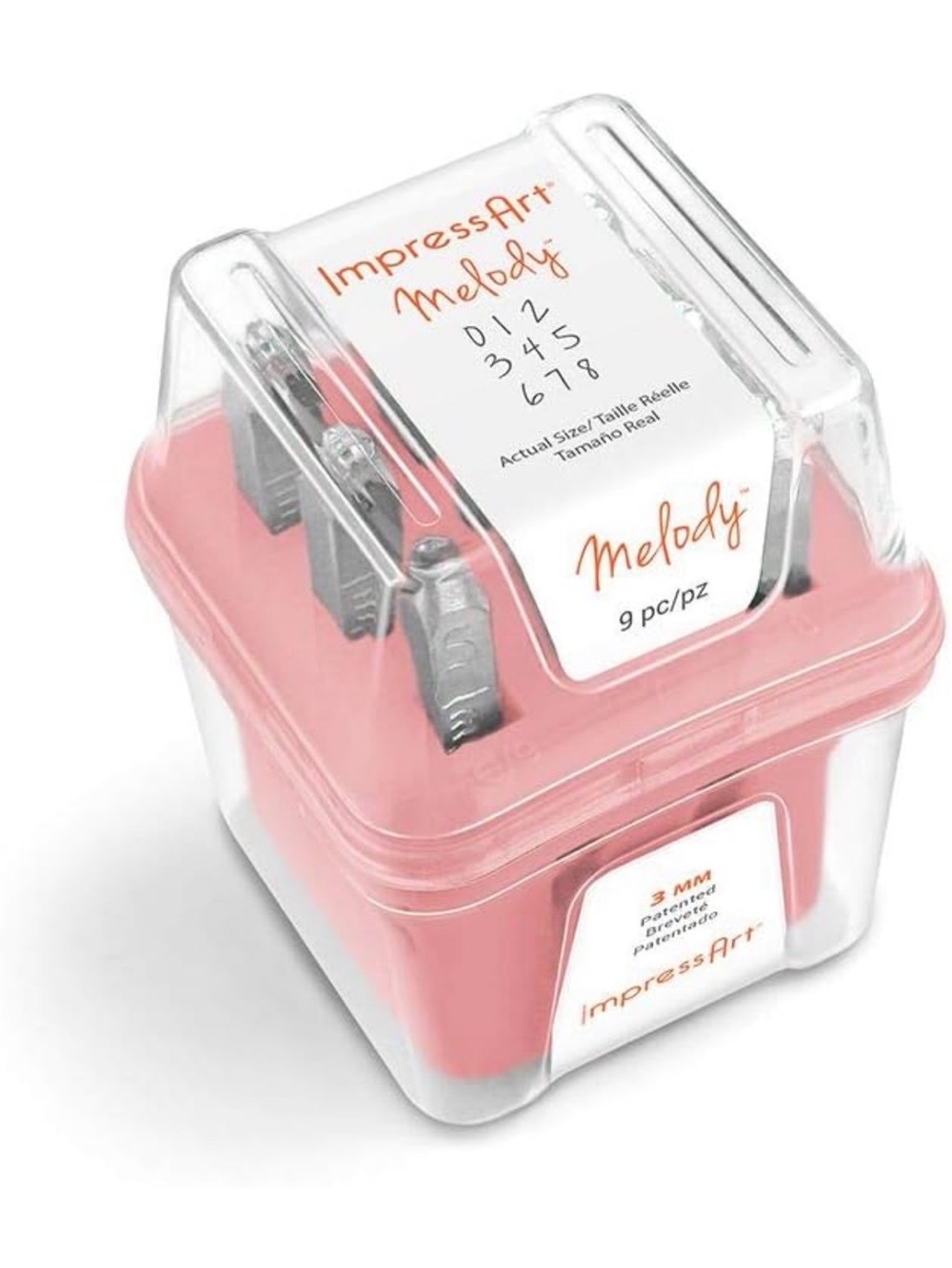 imPRESS Melody 9-Piece Number Punch Set - Pink